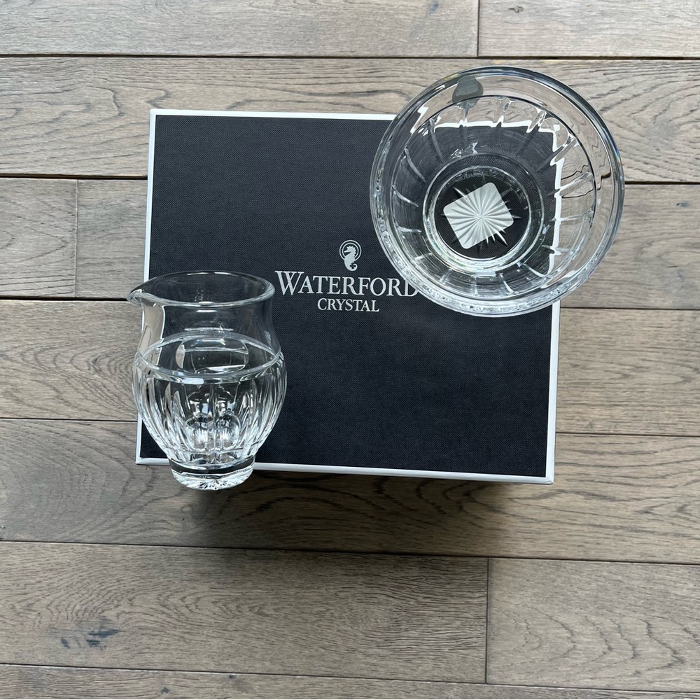 Brand New Waterford Crystal Creamer and Sugar Set